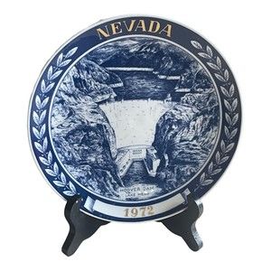 Vtg Nevada 1972 Chateau Collector "Kesa" 26 Hoover dam￼ Denmark Plate 1st Editio